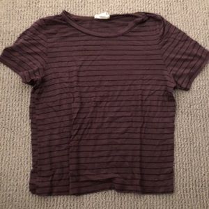 Purple and black striped tee
